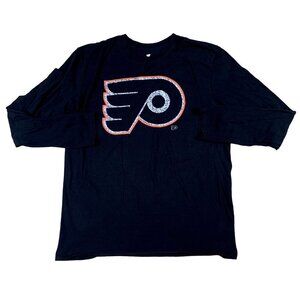 Philadelphia Flyers Black Long Sleeve T-Shirt Size Large